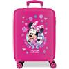 Disney Super Helpers Valigia da Cabina, Rigida ABS, Chiusura a Combinazione Laterale, 4 Ruote Doppie, Bagaglio a Mano, Rosa