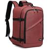 KONO Zaino da Viaggio 40x20x25 Zaino Ryanair Bagaglio a Mano per Sotto il Sedile Borsa (Rosso)