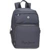 Pepe Jeans Corin Zaino per laptop da 13,3 pollici, grigio 25 x 37 x 10 cm, poliestere e PU 9,25 l by Joumma Bags, grigio, Taglia unica, Zaino per computer portatile