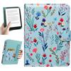 HoYiXi Custodia Universale per 6'' Kindle 2025 & 2022/Kobo Clara HD Compatibile con 6'' PocketBook/Tolino E-Book Reader Protettiva Cover,Fiore 2