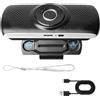 GOMETY Vivavoce Auto 5.0 Bluetooth con Clip Microfono Integrato Altoparlante TF Slot per Scheda GPS Musica Telefono Riconnessione Automatica Supporto Siri Google Assistant