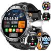 LIGE SMART Smartwatch Uomo con 1000 mAh Batteria, 1.85 Militari Orologio Smart Watch Torcia LED, Chiamate Bluetooth/110+ Modalità Sportive, 24H Frequenza Cardiaca/Sonno, IP68 Android iOS Silicone
