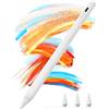 Kingone Penna per Apple iPad 2018-2025, 2X Ricarica Rapida Compatibile con iPad 11/10/9/8/7/6, Pro M4/12.9/11/13, Air 3/4/5/M2/M3, mini 7/6/5, con Aderenza Magnetica, Palm Rejection & Inclinazione