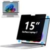 MEGOO Protezione privacy per Surface Laptop 7 da 15, anti-spia, antiriflesso, luce blu e blocco UV, tecnologia Nano magnetica, design rimovibile
