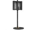 FITUEYES TV Floor Stand per 32 a 60 pollici Master Series Stile scandinavo Elegante angolo cantilever TV Stand con Black Rock Slab Texture Base in vetro Gestione dei cavi a scomparsa Max. 40kg