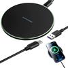 Synkris Caricatore Wireless Rapido 20W Caricabatterie Senza Fili compatibile con iPhone 17 16 15 14 13 12 11 Pro Max Plus Samsung Galaxy S24 S23 per Android e iOS AirP0ds 2 3 Pro