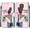Feyten Cover per Motorola Moto E7 Plus/ G9 Play/G9, Flip Custodia Pelle PU con [Magnetica][TPU Antiurto][Supporto Stand], Cover a Libro Portafoglio per Motorola Moto E7 Plus/ G9 Play/G9 (Ragazza)