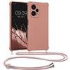 kwmobile Custodia Compatibile con Xiaomi Redmi Note 12 Pro+ 5G / Note 12 Pro Plus 5G Cover - Back Case in Silicone TPU - Protezione Smartphone con Cordino - madre perla