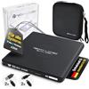 techPulse120 USB 3.1 esterno USB-C UHD 4k 3D M-DISC Blu-ray DVD CD HDR10 128GB bruciatore masterizzatore Signature pacchetto borsa 90cm cavo di collegamento in alluminio (nero)