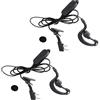 ZEPFJHE Cuffie radio a doppio pin tipo K, resistenti, comode, in PVC, 2 pezzi, per UV5R BF888S, cuffie con gancio a doppio pin per radio bidirezionali