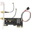 CY Scheda Wireless NGFF A/E-Key WiFi Card per PCI-E Express 1x Adattatore per WLAN Wifi6 Wifi7 Bluetooth (PCIE a A+E)
