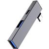 Fpbiagoq Hub USB C in alluminio compatto da tipo USB 3.0 a tipo e doppia porta per connettività versatile di dispositivi
