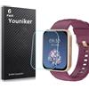 Youniker Confezione da 6 pellicole protettive compatibili con Ruimen D1 da 1,85 pollici, per smartwatch GloryFit D1 da 4,6 cm, trasparenti e antigraffio