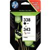 HP CARTUCCE DI STAMPA HP 338/343 - PACCO MISTO