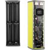 Besshepplo Custodia portatile per power bank in ABS trasparente, design a saldatura, per assemblaggio fai da te, compatibile con celle della batteria 8 x 18650, supporta la ricarica rapida da 22,5 W e 45 W