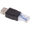 Puco 1 PC USB A Ethernet Adattatore USB A RJ45 Adattatore USB 2.0 Femmina A LAN RJ45 8P8C Maschio Crystal Ethernet Adapter