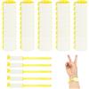 FloraMolly Braccialetto Identificativo Adulti, 50Pcs monouso Id Wrist Band Adulti Impermeabile PVC Teens Safety ID Braccialetto per Festival Party Concerto Ospedale - Giallo
