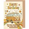 Edition Seidel - Cartolina di auguri premium per compleanno con busta. Biglietto di auguri, biglietto di compleanno, frase per uomo, donna, amico, fidanzata, bus, fiori, Flower Power (G4048 SW126)