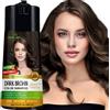Herbishh Ultimate Hair Color Shampoo Kit (3pcs Hair Color Shampoo Dye +1 Argan Hair Mask) Smooth and Long Lasting Color Shampoo (Dark Brown)