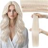 Moresoo Extension Capelli Veri Tessitura Butterfly Biondo #60A 80g 40cm