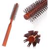 Agatige Spazzola per capelli rotonda, spazzola per styling in legno Spazzola per capelli ergonomica con rullo arricciacapelli Pettine piccolo unisex per asciugare i capelli ricci 2,5x21 cm