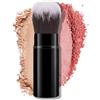 AOOTE Rotondi Pennelli Trucco Retrattili, Pennelli da Viaggio Fard, Pennelli Retrattili Portatili per Trucco per Fondotinta, Cipria, Fard, Bronzer, Lucidatura, Protezione Solare, Occultamento