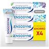 Sensodyne Sbiancante dentifricio sbiancante, sollievo per denti sensibili, protezione duratura contro la sensibilità dentale, confezione da 4 x 75 ml