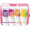 Les Secrets de Loly - Astuccio da viaggio per capelli ricci - 4 trattamenti 100 ml - Shampoo + Balsamo + Gelatina + Latte per capelli - Formato Cabina