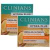 FEI FAN Crema-Gel Viso Nutriente ULTRA LEGGERA Hydra Plus, Per Pelli Secche o Molto Secche. Con Olio Di Argan e Hydracomplex 50ml (2 Unità)