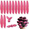InteDesign 12 bigodini rosa senza calore, bigodini in spugna, formatori di onde per capelli lunghi e corti, per dormire con i bigodini, stile retrò a pois, strumenti per capelli fai da te, riccioli morbidi come