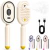 Generico Electric Spray Air Cushion Massage Comb, Electric Steam Brush For Hair, Rechargeable Detangling Scalp Massage Brush, Hair Brush With Water Spray (Beige)