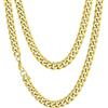 Richsteel Collana a Maglie a Catena Cubana Larghezza 3MM/6MM/9MM/12MM Lunghezza 18/22/26/28/30 Collana Unisex con Catena di Cordoli per Gioielli Placcata Oro/Nero/Acciaio Inossidabile
