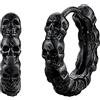 Richsteel Chitarra Elettrica Orecchini Uomo Oro Serie Senza Rimpianti Orecchini Pendenti Teschio Rock Oreccchino Uomo Argento Stile Hiphop Figo di Alta Qualità