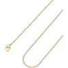 FOCALOOK Collana Donna e Uomo Catena Sottile 2mm in Acciaio Inossidabile Catena di Ricambio per Pendente Oro Lunghezza 50cm Confezione Regalo