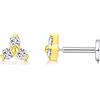 Limerencia G23 - Orecchini ipoallergenici a perno con retro piatto, 18 g, in titanio F136, a pressione, senza filettatura, per cartilagine, helix, labret, labbro, monroe, trago, 6 mm, 8 mm, Titanio
