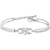 Lovilion Bracciale da donna con biglietto esclusivo con messaggio affettuoso di nonna, nonno o entrambi alla nipote, 16,5-20,5 cm, Acciaio inossidabile