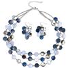 EVER FAITH Collana da donna blu mare alla moda boho shell beaded statement chunky collar collana bigiotteria, Conchiglia