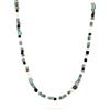 Kuzzoi Collana da uomo con perle di conchiglia (6-8 mm) e perline in vetro per l'uomo, in argento sterling 925, realizzata a mano, lunghezza: 50 cm