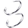 Vnox Mobius Bracciale Rigido Uomo, Vichingo Nordic Amuleto Bracciale Argento Rune Intrecciate Talismano, Rune Vichinghe, Amuleto Celtico di Protezione, Regalo per Papà/Fratello/Figlio/Amico/Bambini