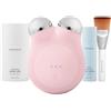 NuFACE Mini+ - Kit di dispositivi per il viso a microcorrente, approvato dalla FDA, per scolpire il viso e rassodare la pelle, per contouring e tonificare + attivatore gel microcorrente, crema per