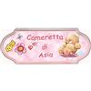 Domus Artis Targa Porta Scritta Personalizzata cameretta Ragazza Idea Regalo T061R