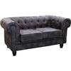 milani home CHESTERFIELD - divano vintage in ecopelle
