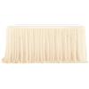 WWQQKJ Gonna da Tavolo in Tulle, Garza da scrivania in Tulle Fluffy Romantico per Torte, Compleanni, Battesimi, tavoli di Nozze, Decorazione di Natale(Champagne,6FT/183x77cm)