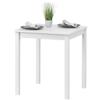 hagge home Tavolo da pranzo in legno scandinavo - Tavolo da computer - Tavolo consolle - Scrivania - Tavolo da pranzo - Tavolo da studio - 68 x 68 cm - Altezza 75 cm - Bianco