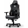 Anda Seat Kaiser 3E XL, Sedia Gaming Ergonomica in Tessuto Trasparante, Sedia Ufficio Ergonomica Lombare Supporto Integrato e Braccioli 4D, Poltrona Gaming Professionale Nera