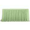 WWQQKJ Gonna da Tavolo in Tulle, Garza da scrivania in Tulle Fluffy Romantico per Torte, Compleanni, Battesimi, tavoli di Nozze, Decorazione di Natale(Grigio Verde,6FT/183x77cm)