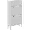 Vicco Armadio per scarpe Aron, Bianco, 60 x 115 cm, combinabile per la conservazione e l'organizzazione delle scarpe
