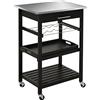 HOMCOM Carrello di servizio tavolo da 60 x 40 x 85 cm, colore: Nero