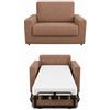 Baldiflex - Divano Letto 2 in 1 con Materasso Singolo 70x190 cm Ortopedico, Maragià, Prontoletto RICHIUDIBILE 1 Posto con Rivestimento SFODERABILE e Lavabile, Rosa Antico