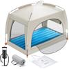 QPAU Lettino Da Viaggio Gonfiabile Per Neonati Con Tenda - Gonfiabile Leggero Bambini Con Pompa Manuale - Lettino Gonfiabile Portatile Per Uso Interno Ed Esterno